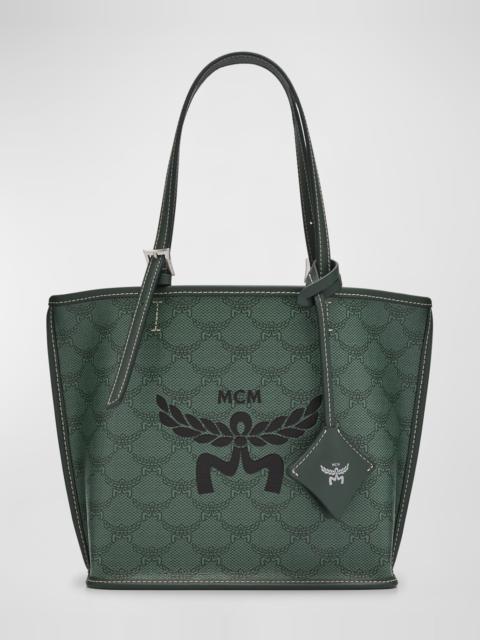 MCM Lauretos Monogram Canvas Shopper Tote Bag