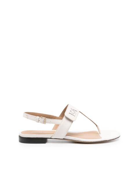 EMPORIO ARMANI logo-plaque leather sandals