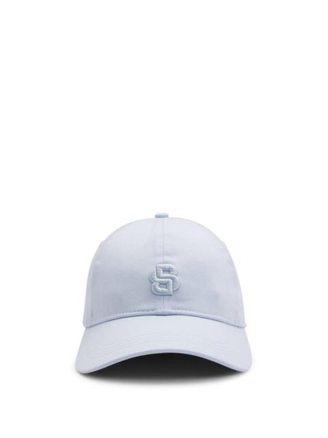 BOSS COTTON CAP WITH EMBROIDERED DOUBLE B MONOGRAM
