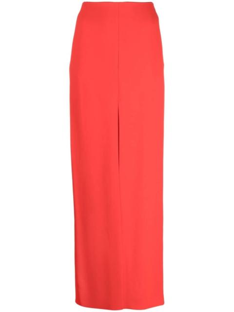 PATOU crepe high-waisted maxi skirt