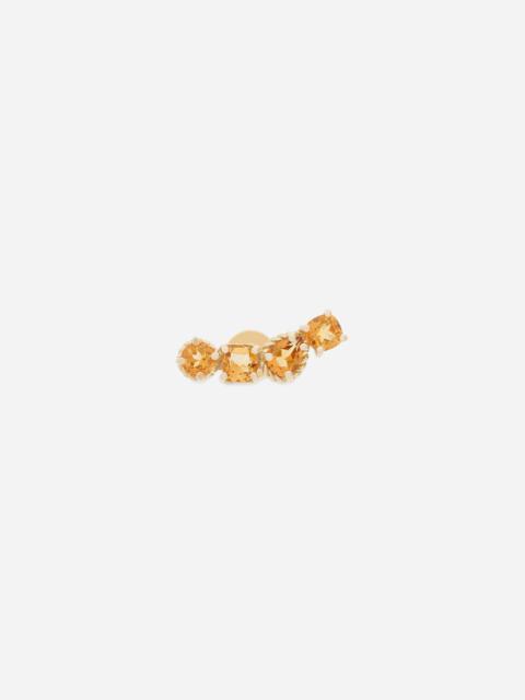 Dolce & Gabbana Single earring in yellow gold 18kt with citrines
