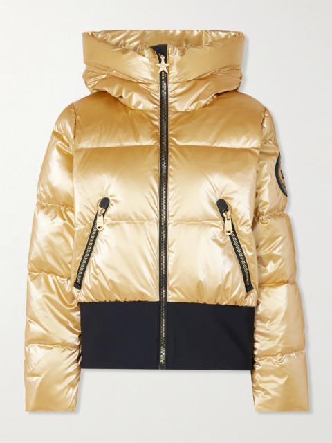 GOLDBERGH Bombardino Hooded Quilted Metallic Down Ski Jacket