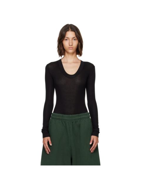 entire studios Black Circle Neck Bodysuit