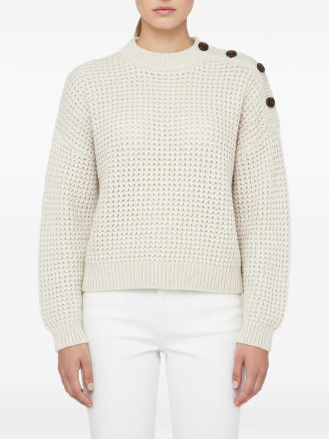 Brunello Cucinelli button-detail waffle-knit sweater