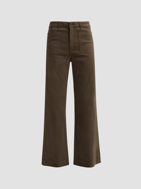 FRAME Women's The Refined Wide-Leg Jeans - Military Green
