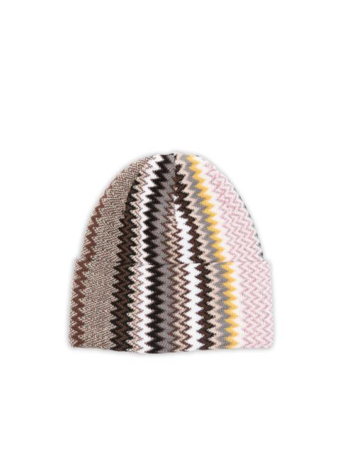 Missoni zigzag knitted beanie