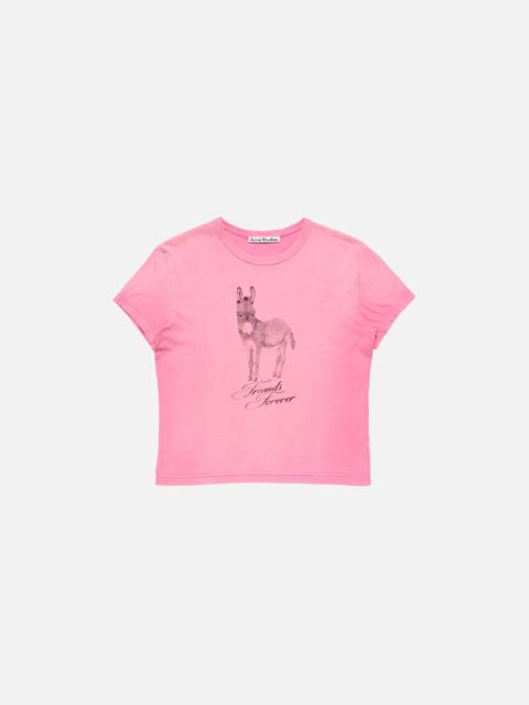 Acne Studios Fitted graphic t-shirt - Pink