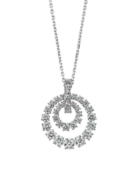Chopard Women's L'Heure Du Diamant 18K White Gold & 3.24 TCW Diamond Concentric Circle Pendant Necklace - Wh