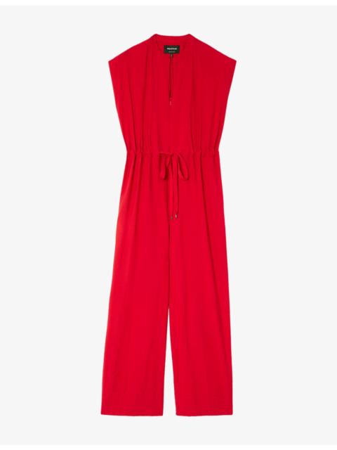 WHISTLES Sleeveless Drawstring-Waist Woven Jumpsuit