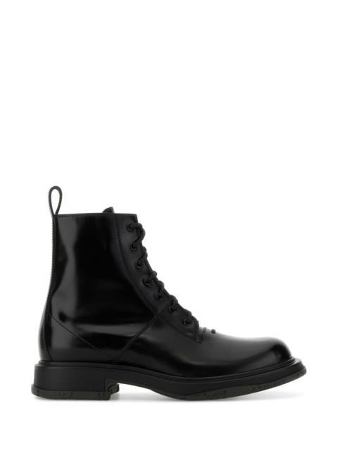 GUCCI Black Leather Ankle Boots Blackblackblack Stivali