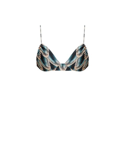 Agua by Agua Bendita Teresa Pluma feather-print bikini top