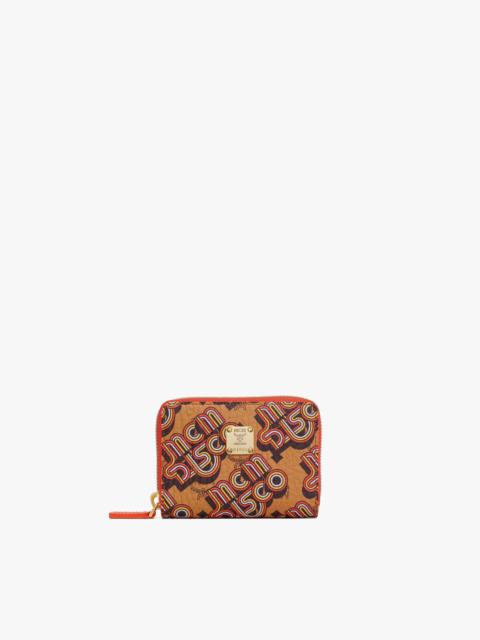 MCM Aren Zip Wallet in Disco Visetos