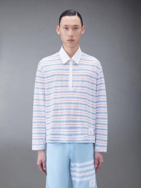 Thom Browne Linen Jersey Rugby Polo
