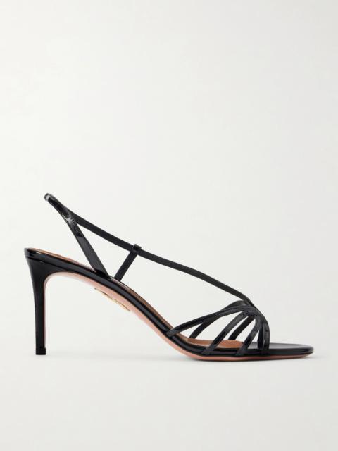 AQUAZZURA Talk To Me 75 Patent-leather Slingback Sandals