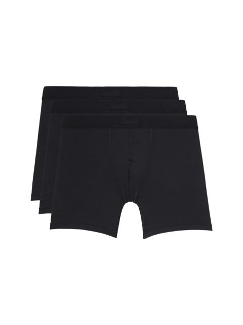 SKIMS Three-Pack Black SKIMS Cotton 5" Boxer Briefs