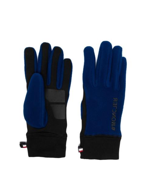 Moncler Grenoble logo-print panelled gloves