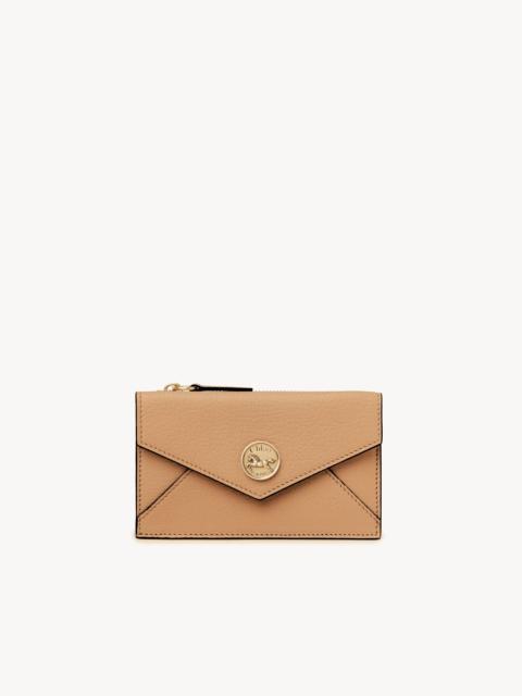 Chloé SMALL ENVELOPE PURSE WITH CARD SLOTS IN GRAINED LEATHER