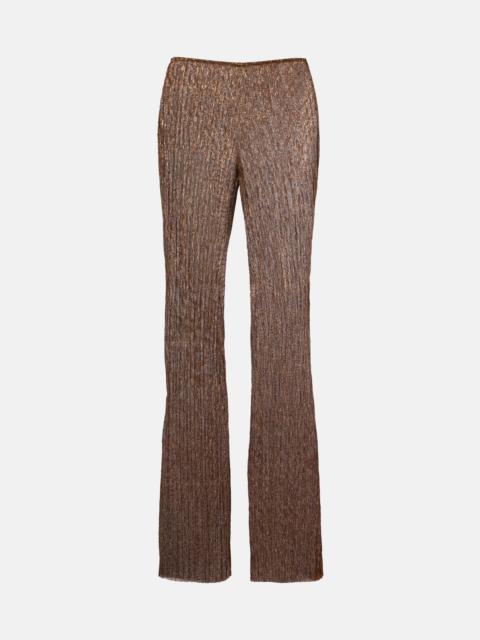 CALA de la CRUZ Dries lamé flared pants