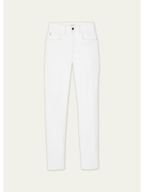 Lafayette 148 New York High Rise Straight Ankle Reeve Jean