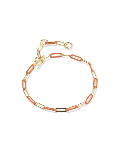 KENDRA SCOTT Courtney Gold Enamel Link and Chain Bracelet