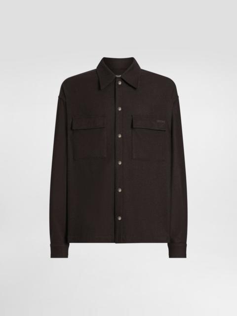 Dolce & Gabbana Mélange wool mat shirt