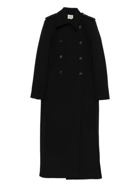 KHAITE button-fastening double-breasted coat