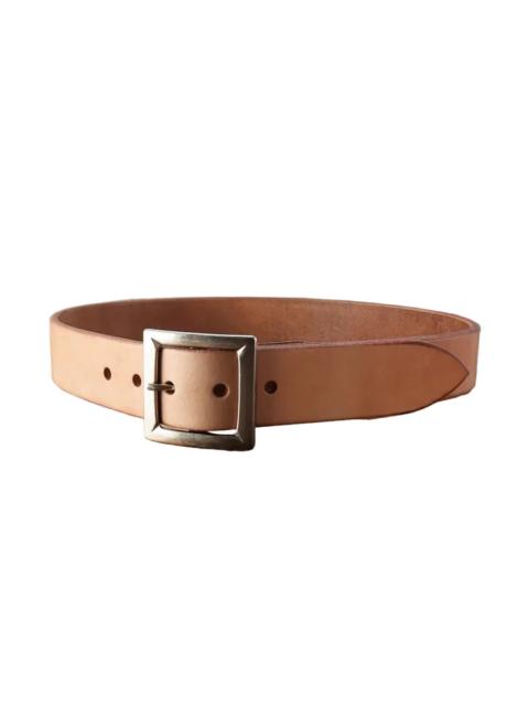 THE FLAT HEAD FN-BE-L004 UK Saddle Leather Garrison Belt Tan