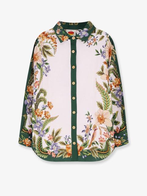 FARM RIO Linen And Viscose Shirt With Floral Pattern