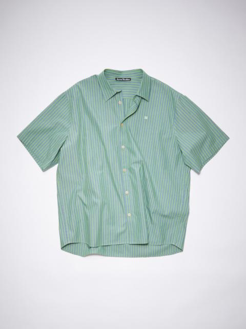 Acne Studios Short sleeve button-up shirt - Jade green/blue
