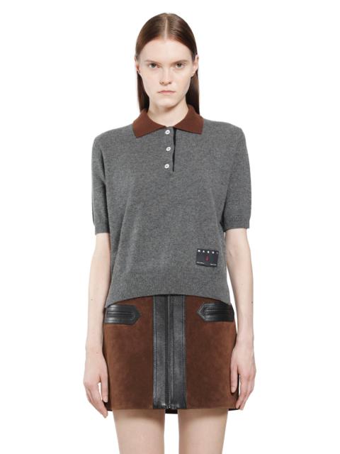 Marni Cashmere Polo Shirt With Contrast Colour