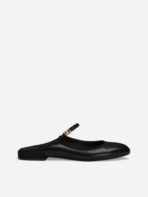 Nappa leather mules