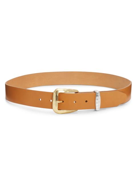 rag & bone Women's Winona Leather Belt - Golden Oak