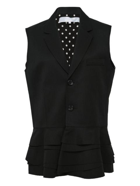 TAO Comme Des Garçons ruffled peplum waistcoat
