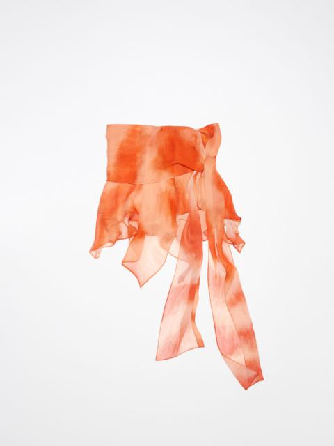 Acne Studios Draped mini skirt - Orange