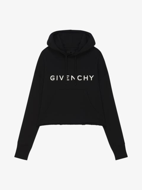 GIVENCHY ARCHETYPE CROPPED HOODIE IN FLEECE