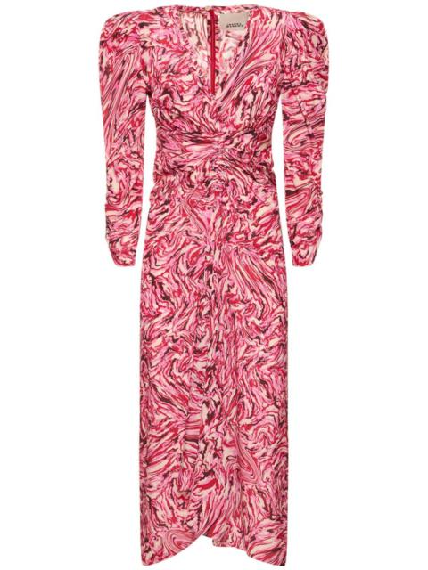 Albini printed silk midi dress