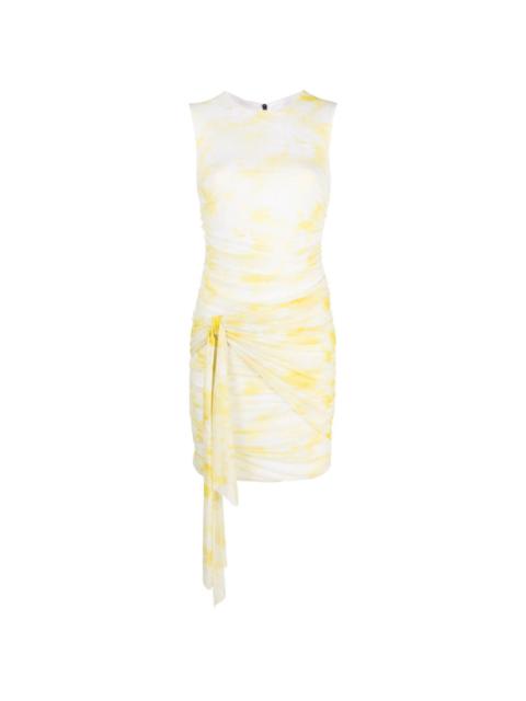 ワンピース MSGM TROMPE LOEIL LACE PRINT STRETCH TULLE MINI DRESS MSGM - 