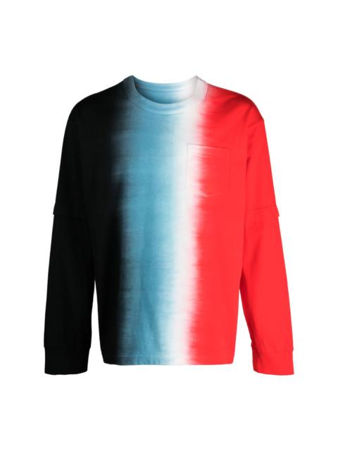 tie-dye cotton long-sleeve sweatshirt