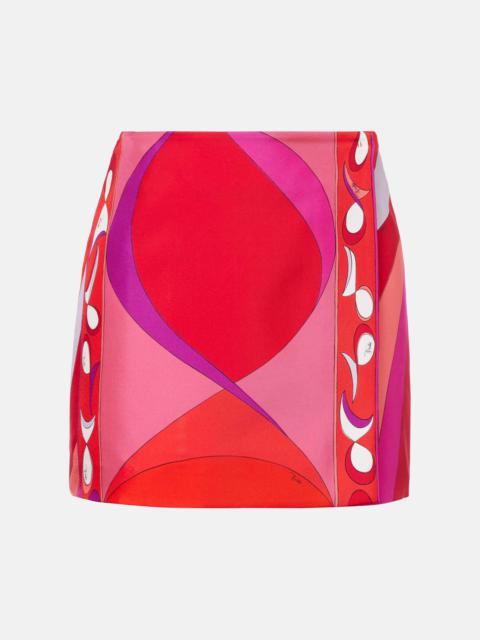 PUCCI Pesci silk twill miniskirt