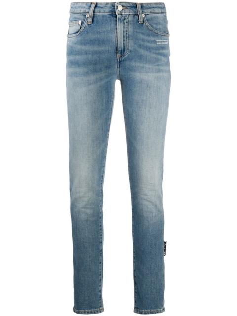 Off-White patch detail skinny jeans
