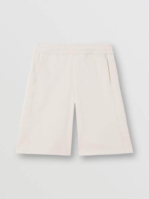 Burberry Logo Print Cotton Drawcord Shorts