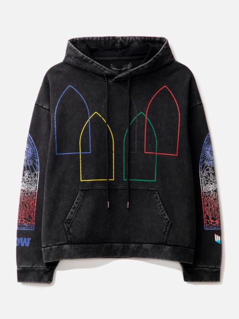WHO DECIDES WAR INTERTWINED WINDOWS HOODED SWEATSHIRT