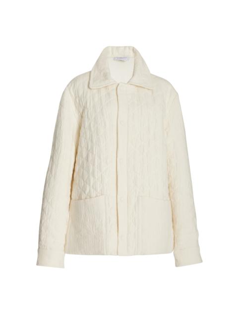 Skye Paddock Jacket in Ivory Cashmere Linen