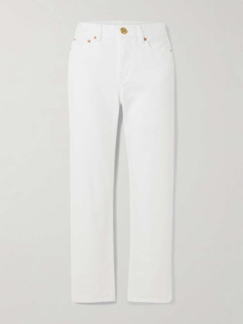 Clapotis Paso mid-rise slim-fit jeans White