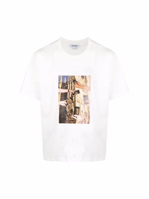 iPhone-print cotton T-shirt
