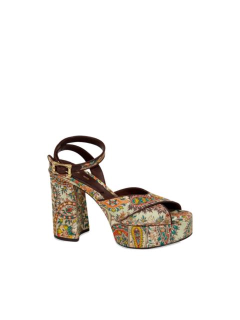 Etro paisley-print buckle sandals