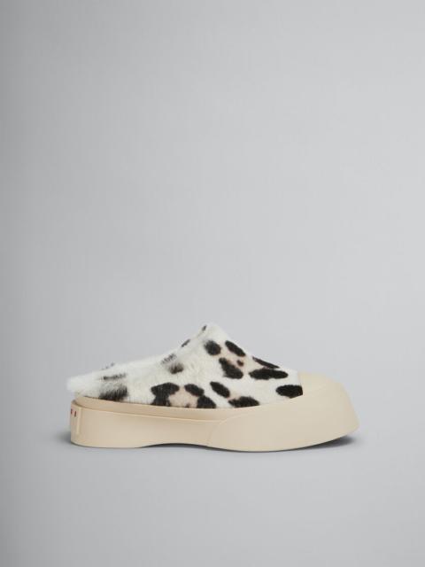 Marni FUCHSIA LONG-HAIR CALFSKIN PABLO LACE-UP SNEAKER