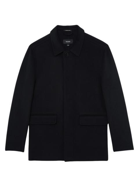 REISS Men's Tamworth Wool-Blend Double-Face Jacket - Navy