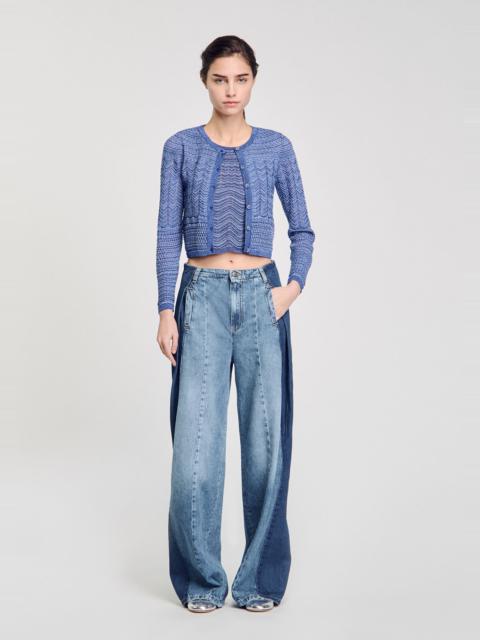 Sandro GLITTER KNIT CARDIGAN