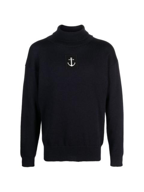 + Anchor-logo patch wool jumper